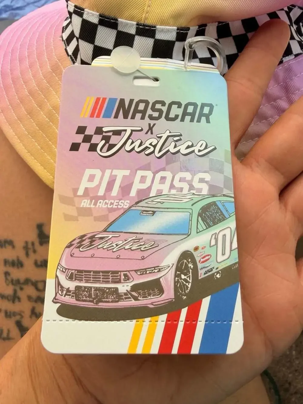 NASCAR x Justice Ombre Checkered Bucket Hat One Size